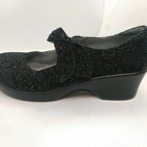 Alegria Ella Black Mary Jane Wedges Sz 41 11